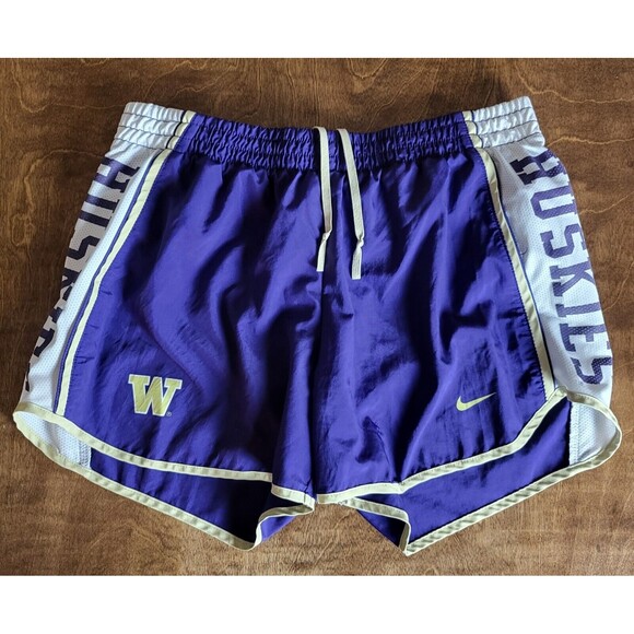 Nike Running Shorts Size Medium Purple With Liner Dri-fit UW Washington Huskies - Picture 2 of 8